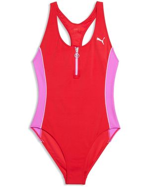 PUMA Maillots De Bain Swim T7 Swimsuit 1P - Rouge