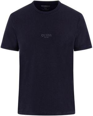 Guess T-shirt T-shirt col rond Aidy CN - Bleu