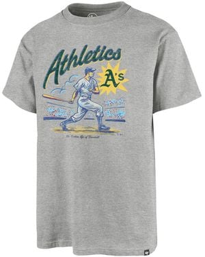 '47 T-shirt 47 TEE MLB ATHLETICS ECHO CINDERBLOCK - Gris