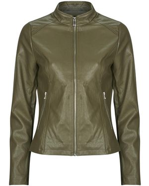 Moony Mood Leren Jas Puiri - Groen