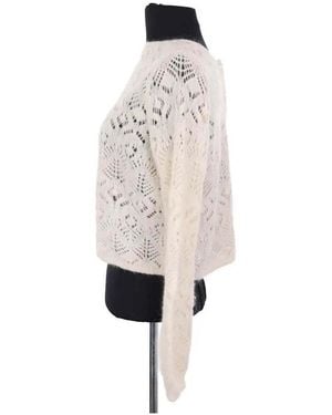 Sezane Pull Cardigan écru - Blanc
