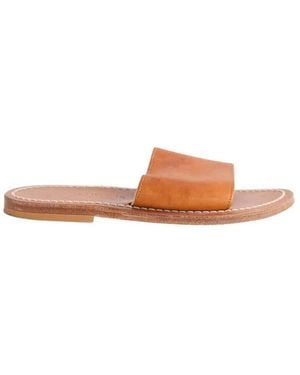 K. Jacques Claquettes Espadrilles Camel - Rose