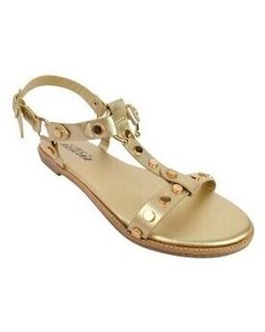 Isteria Chaussures Sandale Pour Femme 25096 Dorée - Métallisé