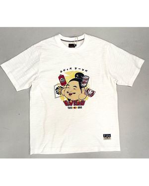 Evisu T-shirt 2ESHTM6TS1083 HT GODHEAD PRINTED SS TEE-ECUX ECRU - Blanc