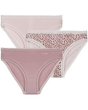 Sloggi Culotte E Slip Go Crush High Leg Pack De 3 - Rosa
