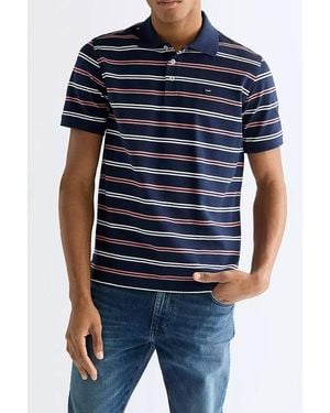 Wrangler T-shirt Polo REGULAR STRIPE Navy - Bleu