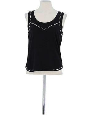 Maje Debardeur Top sans manche en coton noir