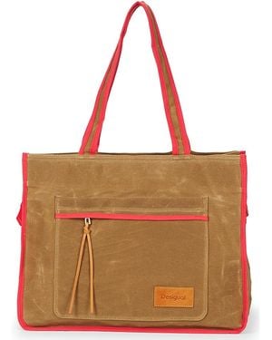 Desigual Borsa Shopping Mediterraneo Khiva - Marrone