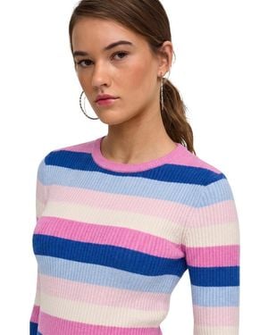 ONLY Pull Onlibi Ls O-Neck Rib Cc Knt 15377948 - Bleu