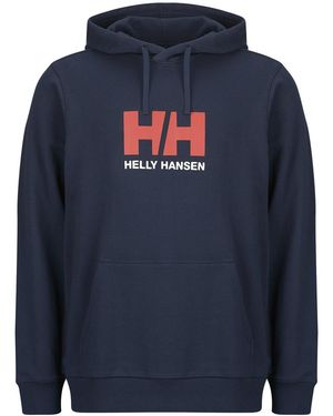 Helly Hansen Capuchon Sweaters Logo Hoodie - Blauw