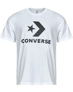 Converse T-Shirt Standard Fit Center Front Large Logo Star Chevron Tee - Blu