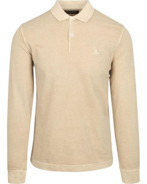 Marc O' Polo Polo Longsleeve Polo Beige - Neutre