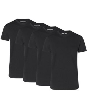 Camp David T-shirt T-shirt Paquet de 4 - Noir
