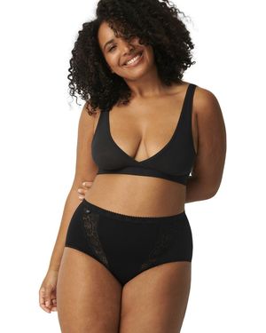 Sloggi Culottes & slips Pack x4 culottes taille haute CHIC - Noir