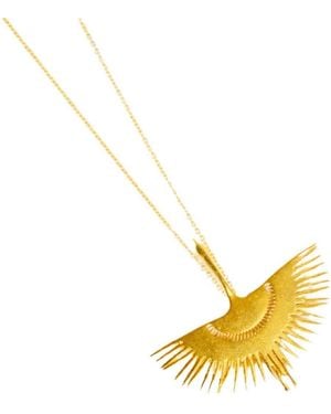 Les Reines Collier Collier Paon - Chaîne fine - Jaune