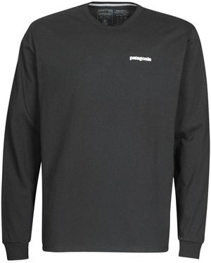 Patagonia T-Shirts A Maniche Lunghe M'S L/S P-6 Logo Responsibili-Tee - Grigio