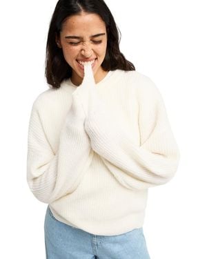 Roxy Sweat-Shirt Loomed Horizon - Blanc
