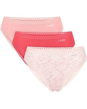 Sloggi Slips Slip Paquet de 3 GO Crush High leg C3P - Rose