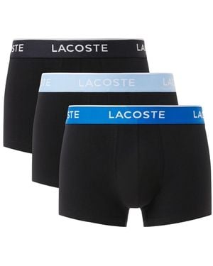 Lacoste Caleçons Lot de 3 boxers Ref 65047 B68 Noir - Bleu