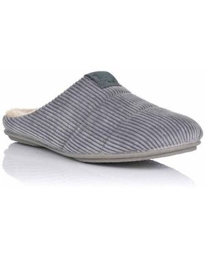 Vulladi Chaussons Pantoufle de maison - En velours côtelé - Gris