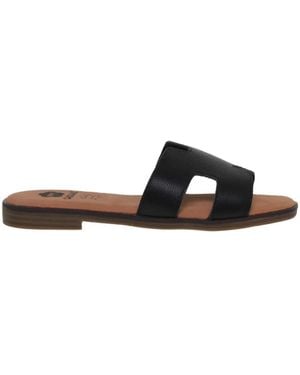 Casual Sandales plates - Noir