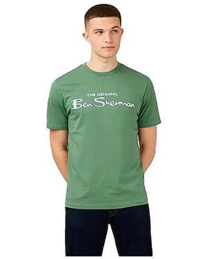 Ben Sherman T-Shirt T-Shirt Coupe Droite - Vert