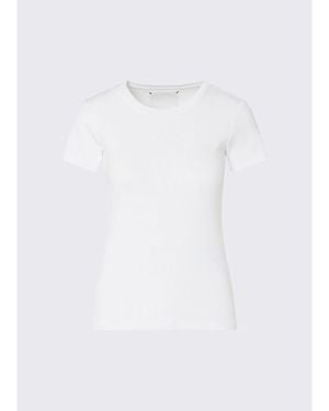 Liu Jo T-Shirt T-Shirt Côtelé Avec Patch Logo - Blanc