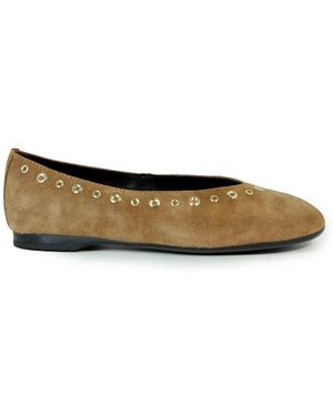 Aplauso Ballerines BAILARINAS CON OJETES DORADOS BASTON NEGRO - Neutre