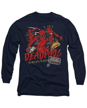 Deadpool T-Shirt Attitude - Bleu