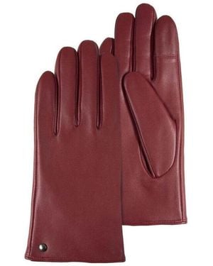 Isotoner Gants Cuir Collection - Rouge