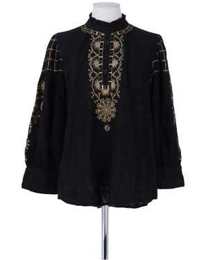 Antik Batik Blouses Blouse en coton noire