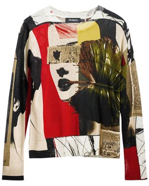 Desigual Pull JERS_COLLAGE_LACROIX 25SWJF27 - Rouge