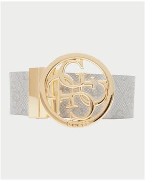 Guess Ceinture Ceinture Noelle Réglable Et Réversible Femme - Métallisé