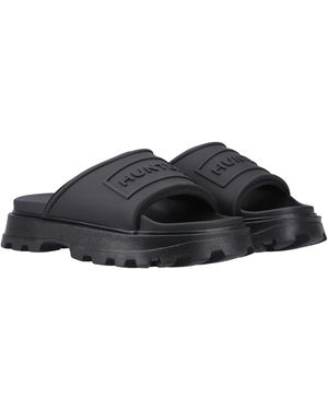 HUNTER Sandales Stacked - Noir
