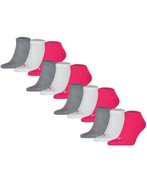 PUMA Chaussettes unisexe Chaussettes Paquet de 12 Sneaker Plain 12P - Rose