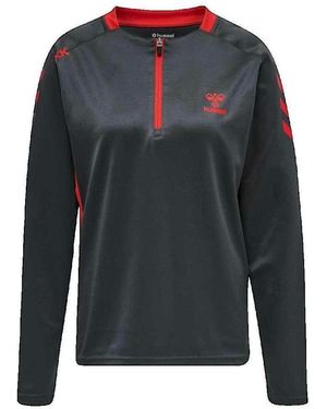 Hummel Sweat-Shirt Sweatshirt Poly Half Zip Femme - Bleu