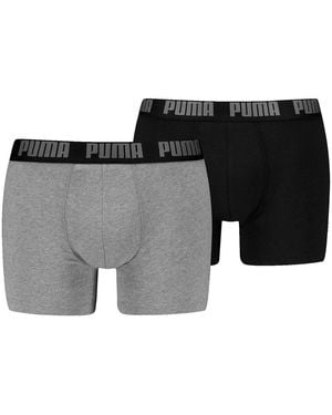 PUMA Caleçons Caleçon Everyday Boxers 2P - Gris