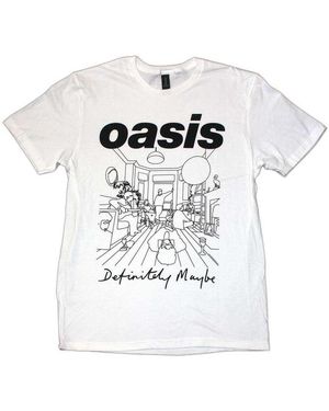 Oasis T-Shirt Definitely Maybe - Blanc
