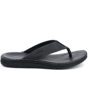 Grünland Sandales Lapo infradito in pelle - Noir