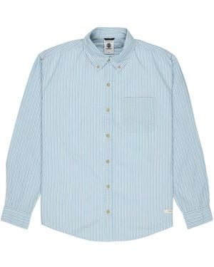 Element Chemise Button Down Regular Poplin - Bleu