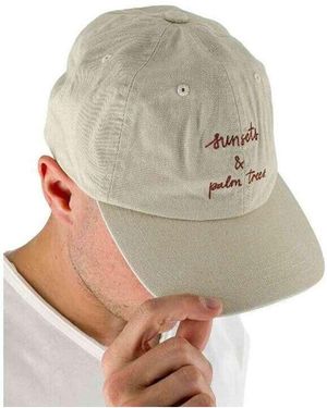 TOOCO Chapeau Cappellino Ricamo Sunsets Palm Trees - Neutre