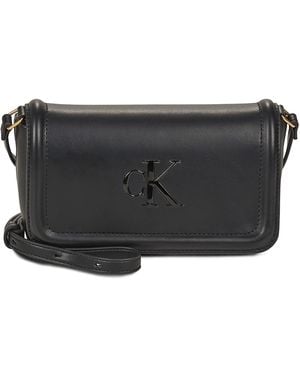 Calvin Klein Umhängetasche Bold Ck Flap Crossbody - Schwarz