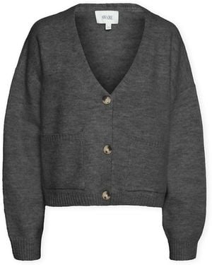 Aware Gilet Noos Gemma Cardigan - Dark Grey Melange - Gris