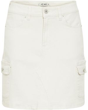 Ichi Jupes Mini jupe Ziggy SK4 - Blanc