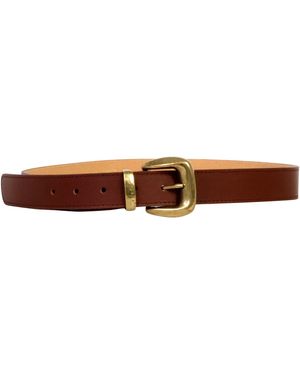 Emilie Karston Ceinture Ceinture Cuir Rochelle avec Pochette Cadeaux - Marron