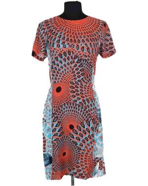 Antik Batik Robe courte Robe orange - Rouge