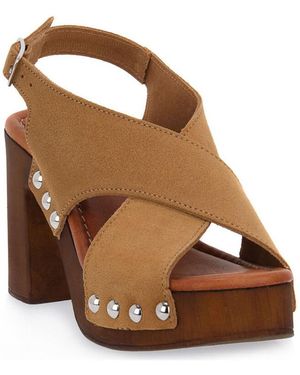 Priv Lab Mules CROSTA BRANDY - Marron