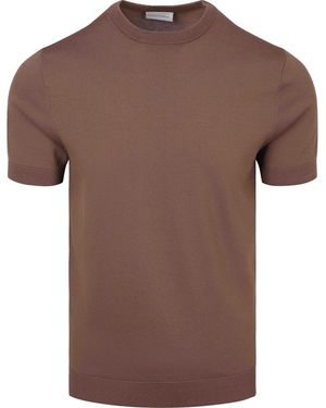 Suitable T-shirt Knitted T-shirt Wake Tabacco - Marron