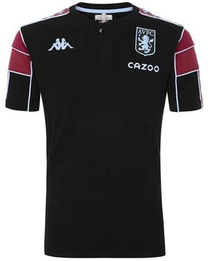Kappa T-shirt Aston Villa Polos foot 2021/2022 - Noir