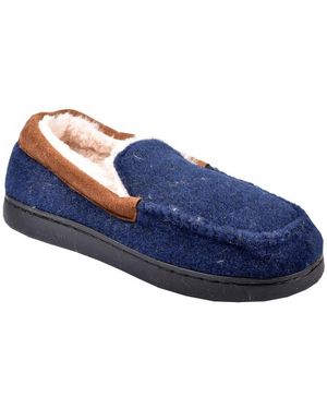 Ozabi Chaussons CHARENTAISE Pantoufle PREMIUM MU8727 MARINE - Bleu